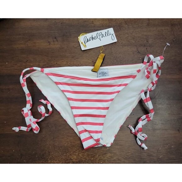 NWT Rachel Pally XS Kauai Tie Side Bikini Red White Swim Bottom 123466 - Picture 1 of 2